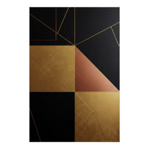 Gouden reflecties geometrie perfect poster