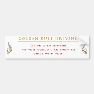 Gouden Regel van het Rijden Bumpersticker