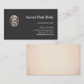 Gouden Reiki Master Symbool Visitekaartje (Voorkant / Achterkant)