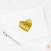 Gouden reliëf hart sticker (Envelop)
