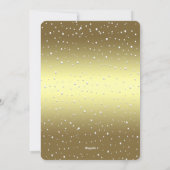 Gouden Rendier Besneeuwde Kerstkaart (Achterkant)
