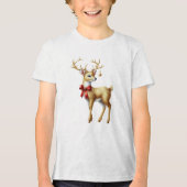 Gouden rendier vakantie T-shirt (Voorkant)