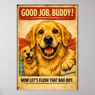 Gouden Retriever Aanmoediging Poster