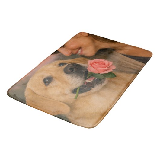 Gouden Retriever Badmat – Huisdier Kunst (Gekanteld)