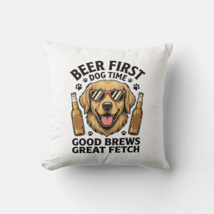 Gouden Retriever Bier Shirt Grappige Hond Liefhebb Kussen