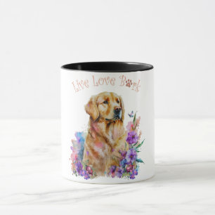 Gouden Retriever Bloemstuk Mok