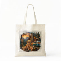 Gouden Retriever Blokhut Avontuur Tote Tas