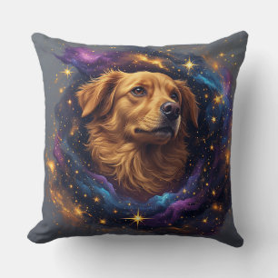 Gouden Retriever door Whimsical Cosmos Kussen