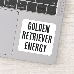 Gouden retriever energie sticker