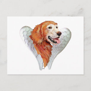 Gouden Retriever Engel Briefkaart