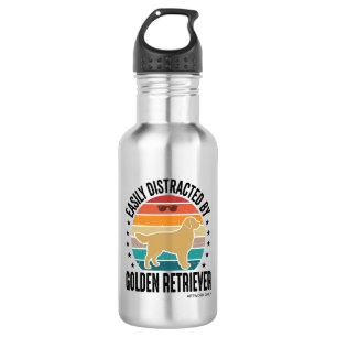 Gouden Retriever gemakkelijk afgeleid Vintage hond Waterfles