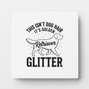 Gouden Retriever Glitter Vintage Hond Haar Shirt_1 Fotoplaat