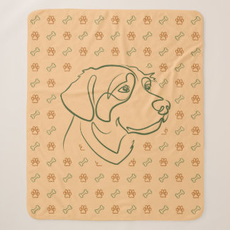 Gouden Retriever Gouden Patroon Sherpa Deken