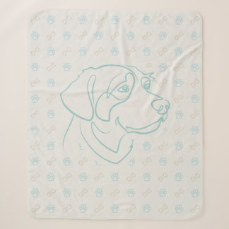 Gouden Retriever Gouden Patroon Sherpa Deken