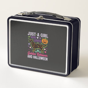 Gouden Retriever Halloween Meisje Pompoen Hond Ont