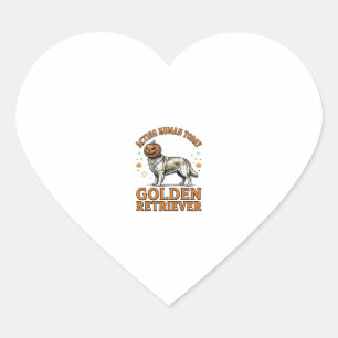 Gouden Retriever Halloween Pompoen Hond Kostuum Sh Hart Sticker