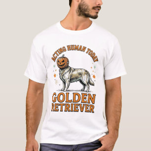 Gouden Retriever Halloween Pompoen Hond Kostuum Sh T-shirt