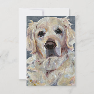 Gouden Retriever handgeschilderd op doek Bedankkaart