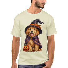Gouden Retriever Heksenhoed Halloween