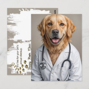 Gouden Retriever Herinnering van Dierenartsenprakt Briefkaart