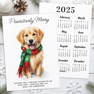 Gouden Retriever Hond 2026 Kalender Schattig Kerst Feestdagenkaart
