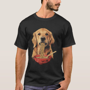 Gouden Retriever-hond eet Ramen-noedels T-shirt