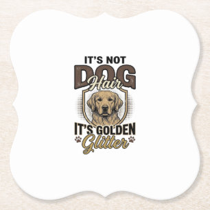 Gouden Retriever Hond Haar Vintage Grappige Shirt Kartonnen Onderzetters