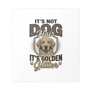 Gouden Retriever Hond Haar Vintage Grappige Shirt Notitieblok