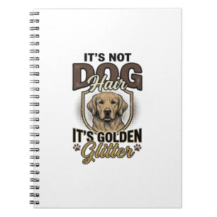 Gouden Retriever Hond Haar Vintage Grappige Shirt Notitieboek