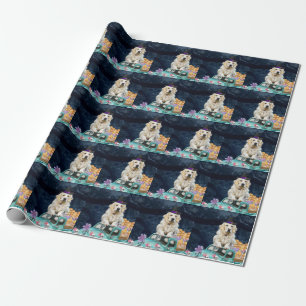 Gouden Retriever Hond Halloween Vrachtwagen Schrik Cadeaupapier