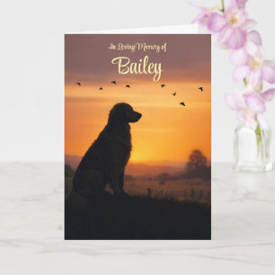 Gouden Retriever Hond Medeleven Silhouet Hond Naam Kaart