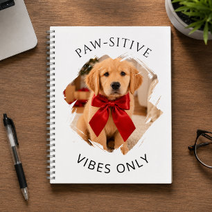 Gouden Retriever hond Positieve vibes only foto Notitieboek