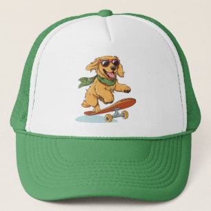 Gouden Retriever Hond Skateboarden Trucker Pet