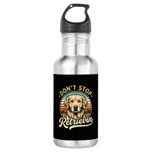 Gouden Retriever Hond Stop Niet Met Ophalen Waterfles