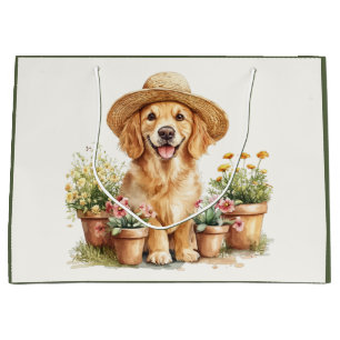 Gouden Retriever Hond Tuinieren Bloempotten Groot Cadeauzakje
