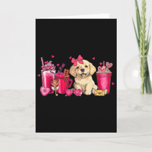 Gouden Retriever Hond Valentijnsdag Coffee Latte M Kaart