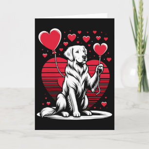 Gouden Retriever Hond Valentijnsdag Hondeneigenaar Kaart