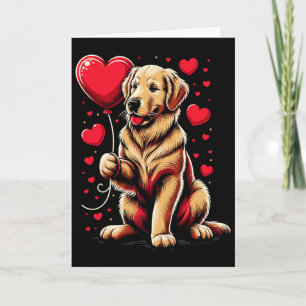 Gouden Retriever Hond Valentijnsdag Hondeneigenaar Kaart