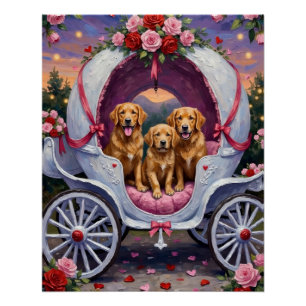 Gouden Retriever Hond Valentijnsdag  Perfect Poster
