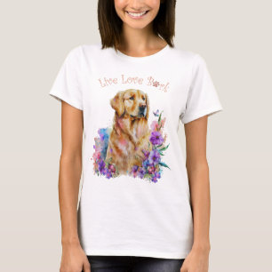 Gouden Retriever Honden Moeder Bloemstuk T-shirt