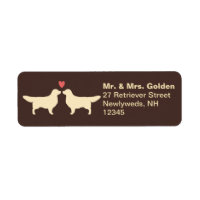 Gouden Retriever Honden Silhouetten met Hart Koppe
