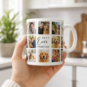 Gouden Retriever honden vader papa foto collage Koffiemok