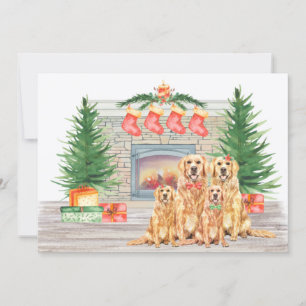 Gouden Retriever Hondenliefhebber Kerstmis Feestdagenkaart