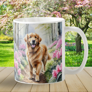 Gouden Retriever Hondenras Aquarel Koffiemok