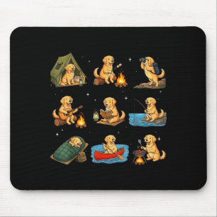 Gouden retriever kamperen cute hond wandelen campe muismat