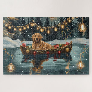 Gouden Retriever Kerst Feestelijke Reis Legpuzzel