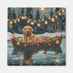 Gouden Retriever Kerst Feestelijke Reis Magneet