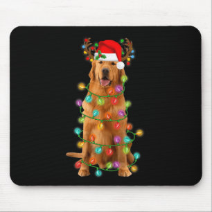 Gouden Retriever Kerstboom Lichten Pyjama Hond Muismat
