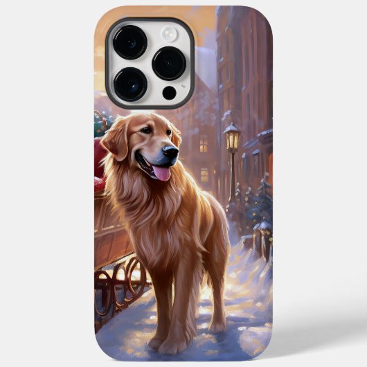 Gouden Retriever Kerstfeest Seizoen Case-Mate iPhone Case (Achterkant)