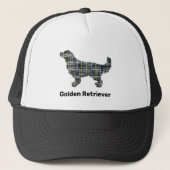 Gouden Retriever Leuke Hond Silhouet Grid Custom Trucker Pet (Voorkant)